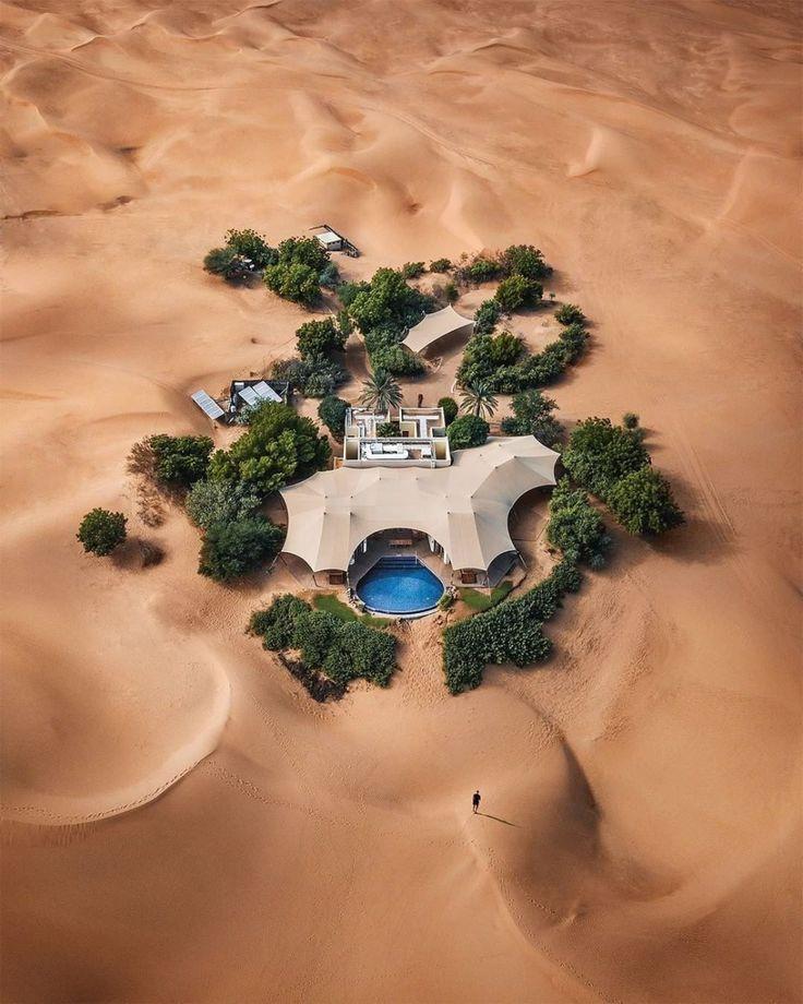 Al Maha Desert Resort — Arabian Oryx and dune landscape, Dubai Conservation Reserve UAE