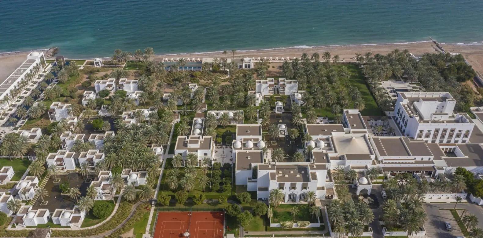The Chedi Muscat — garden and Gulf of Oman, Muscat Oman
