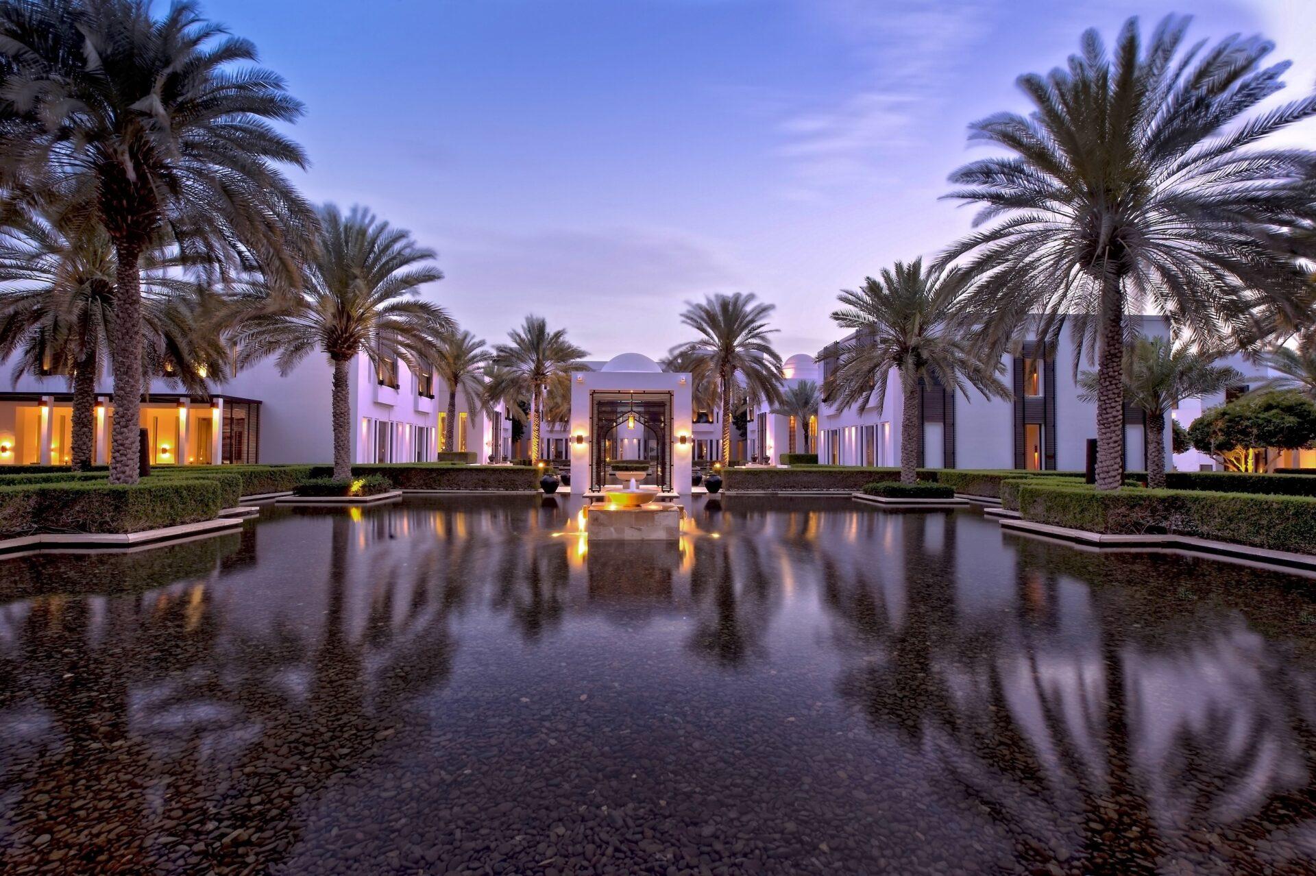 The Chedi Muscat — Long Pool and garden, Al Ghubrah Muscat Oman