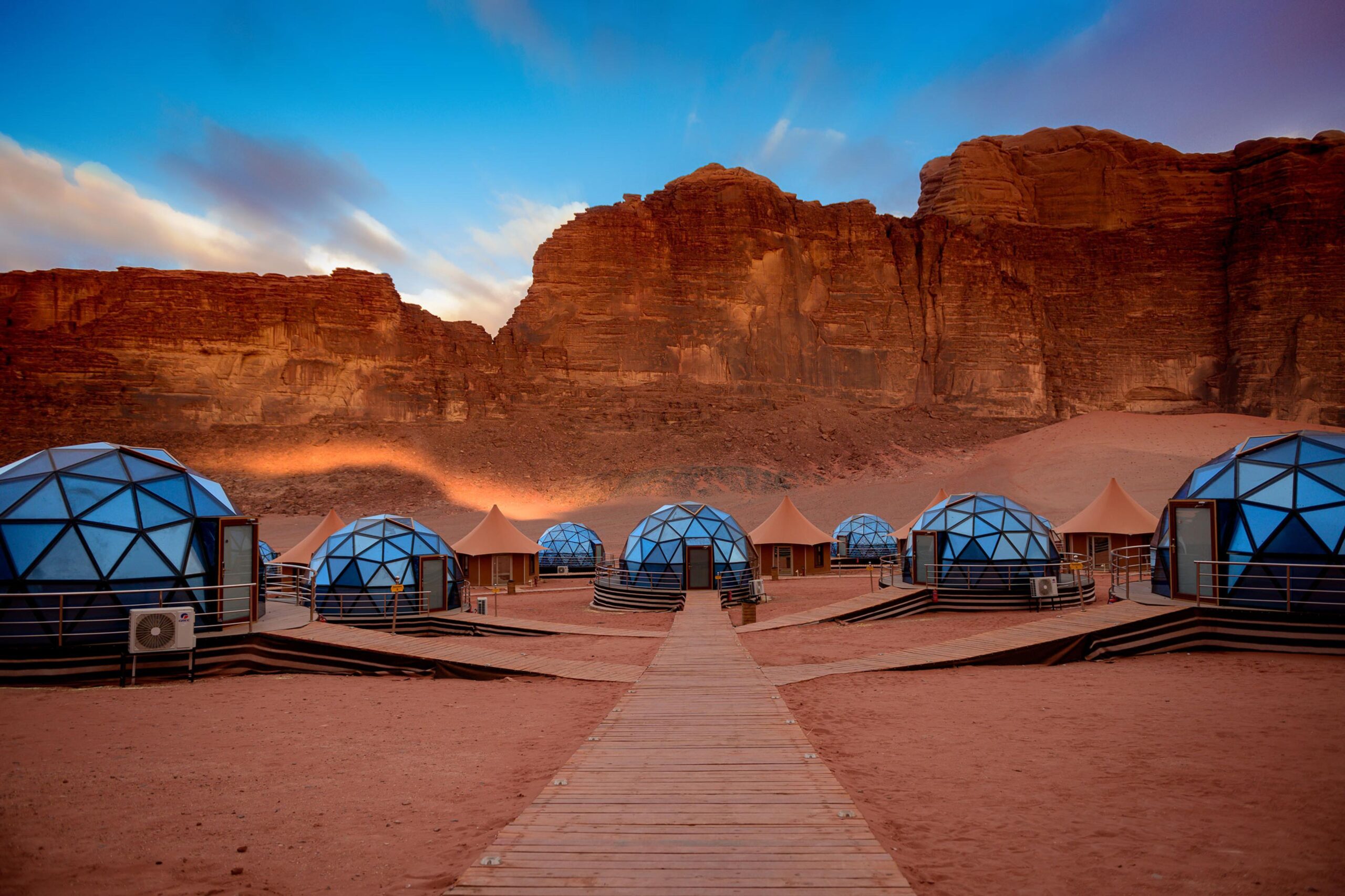 Memories Aicha Luxury Camp — cave rooms in sandstone, Wadi Rum Jordan