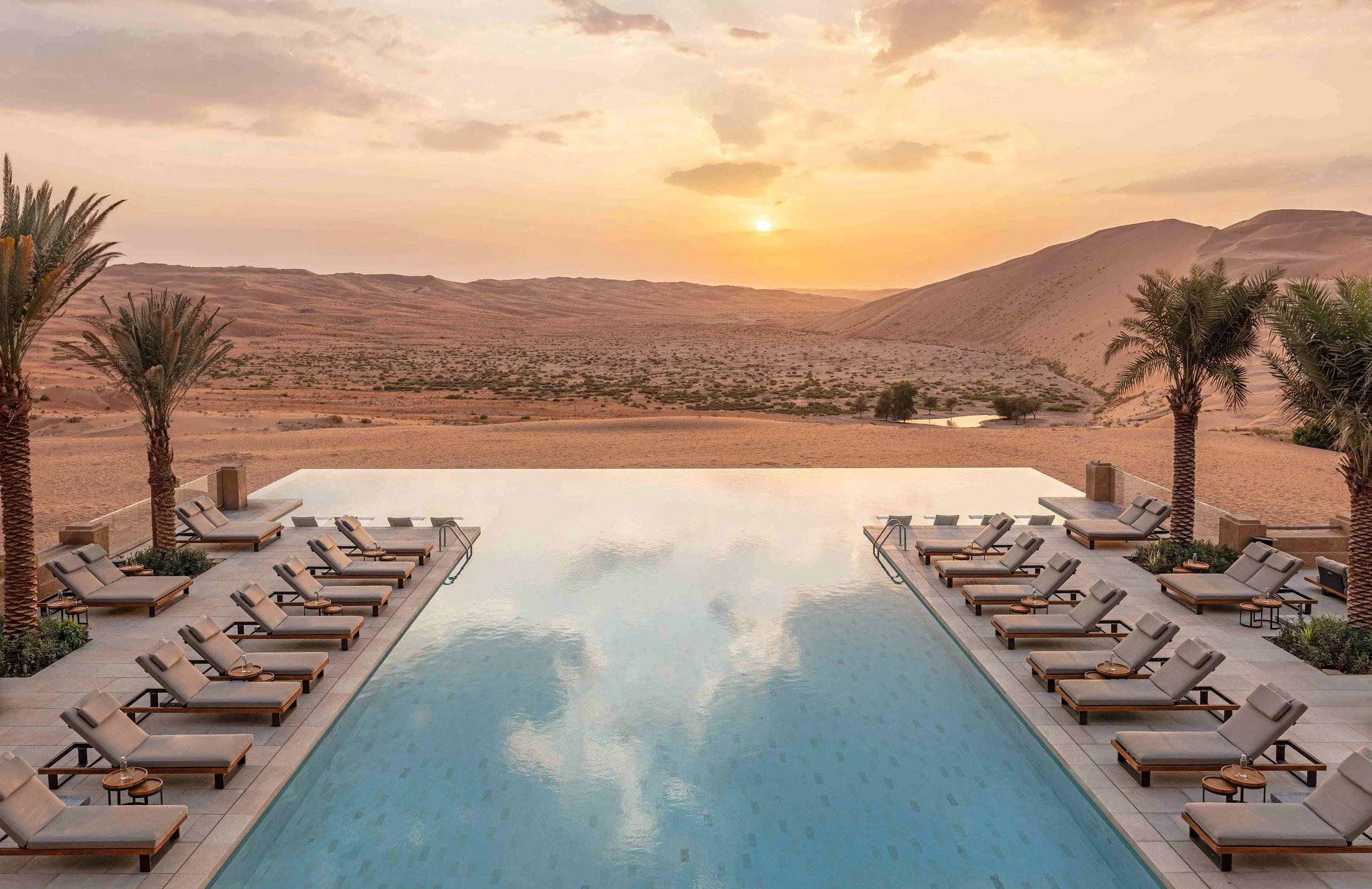 Qasr Al Sarab Anantara — fort architecture and Empty Quarter dunes, Liwa Abu Dhabi UAE
